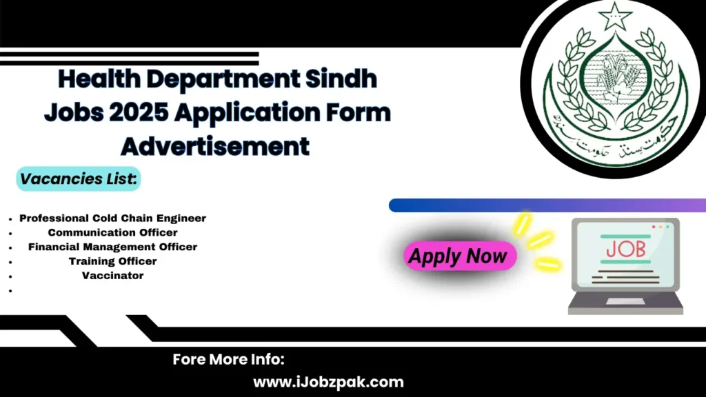 Health Department Sindh Jobs 2025 Application Form Advertisement Apply Now 